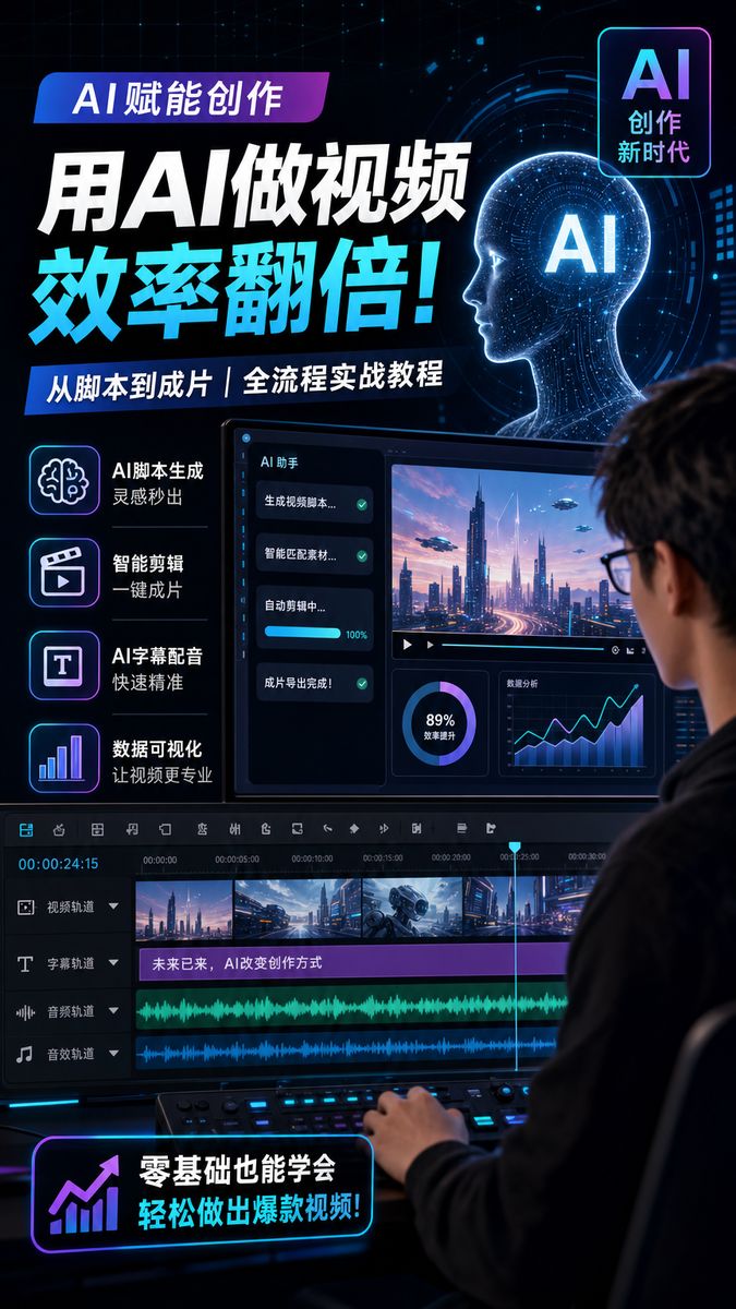 玩物社区传媒-AI视频剪辑教程传媒